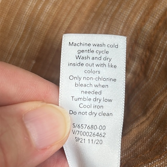 NWT Athleta Cabo Linen Textured Wide Leg Pant, Rain Dance Light Brown SIZE 24 - Picture 10 of 13